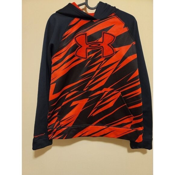 UNDER ARMOUR  Kids classic patterned hoodie Size L 12 Years - Picture 1 of 10